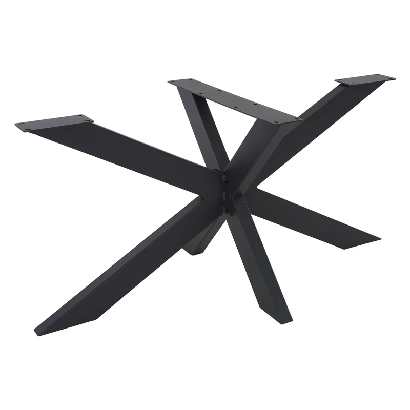 Tischbeine Tischgestell X-Design 78 x 71 x 150 cm Schwarz aus Metall von ML-Design