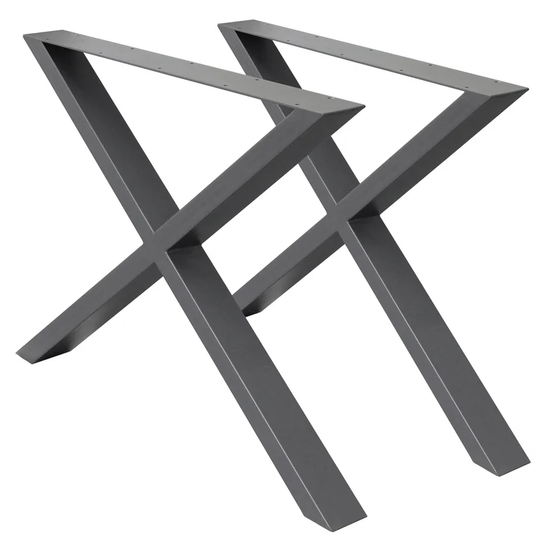 Tischbeine Tischgestell 2er Set X-Design aus Stahl ML-Design