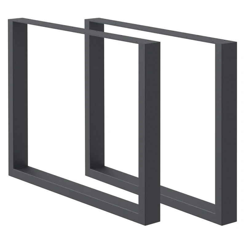 2x Tischbeine Tischkufen aus Vierkantprofilen 90x72 cm Anthrazit pulverbeschichtete Stahl