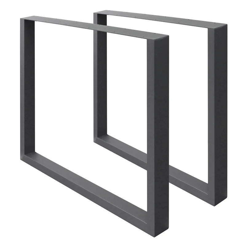 2x Tischbeine Tischkufen aus Vierkantprofilen 70x72 cm Anthrazit pulverbeschichtete Stahl