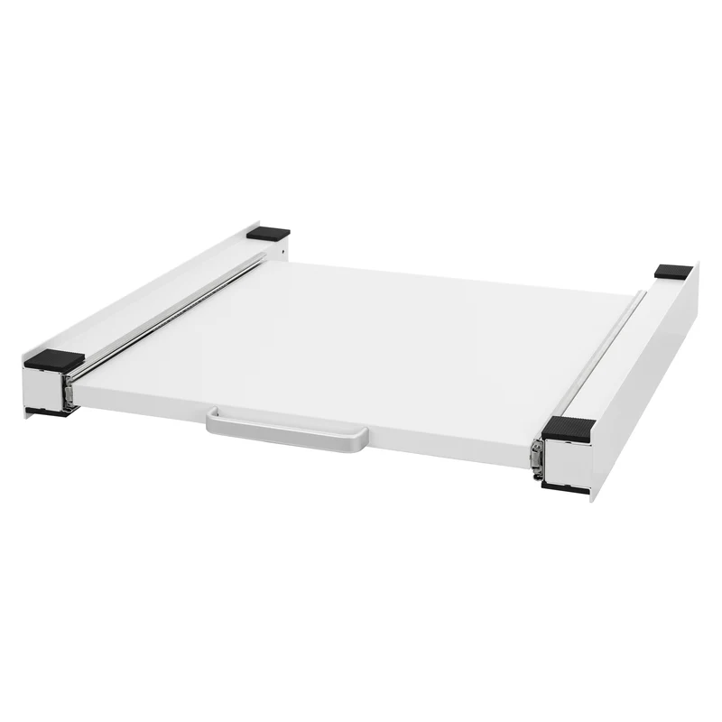Zwischenbaurahmen für Waschmaschine Verbindungsrahmen mit ausziehbarer Ablage 60x60 cm in Weiß ML-Design