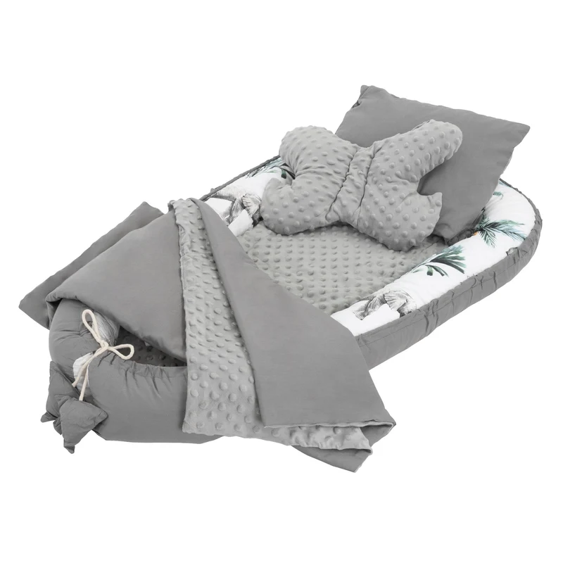 Babynest Set 5 Tlg. 90x50 cm Safarimuster aus Baumwolle Joyz