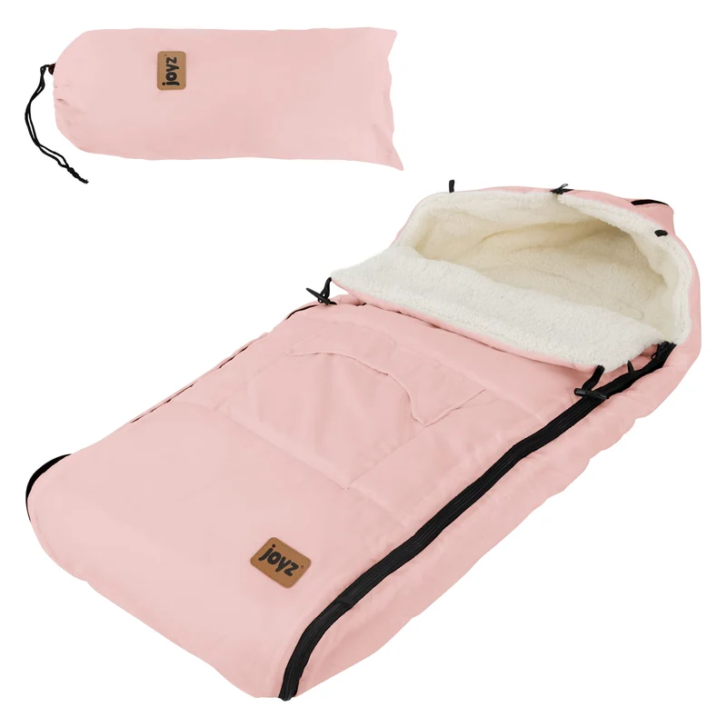 Babyfußsack 94x48x10 cm Rosa aus Polyester Joyz