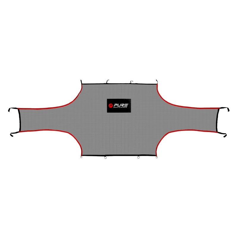 Fußballtor Trainingsnetz 732x244 cm Schwarz/Rot aus Polyethylen Pure2Improve