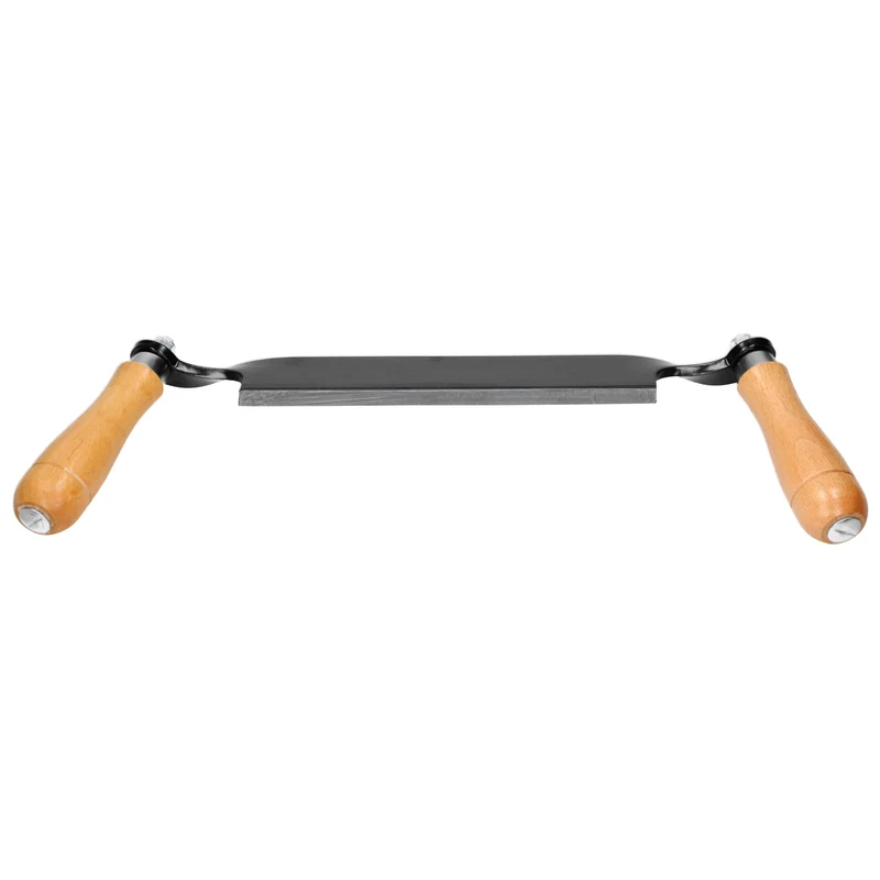 Zugmesser mit Holzgriffen und Klingenschutz 203 mm gerade