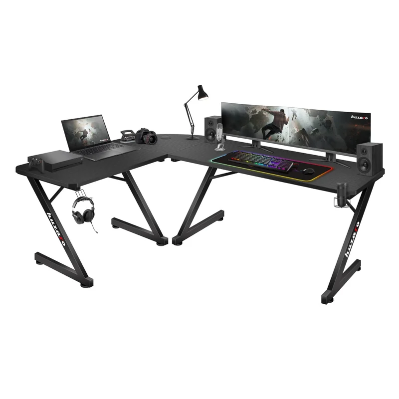 Huzaro Hero 7.0 Eck-Gaming-Schreibtisch schwarz
