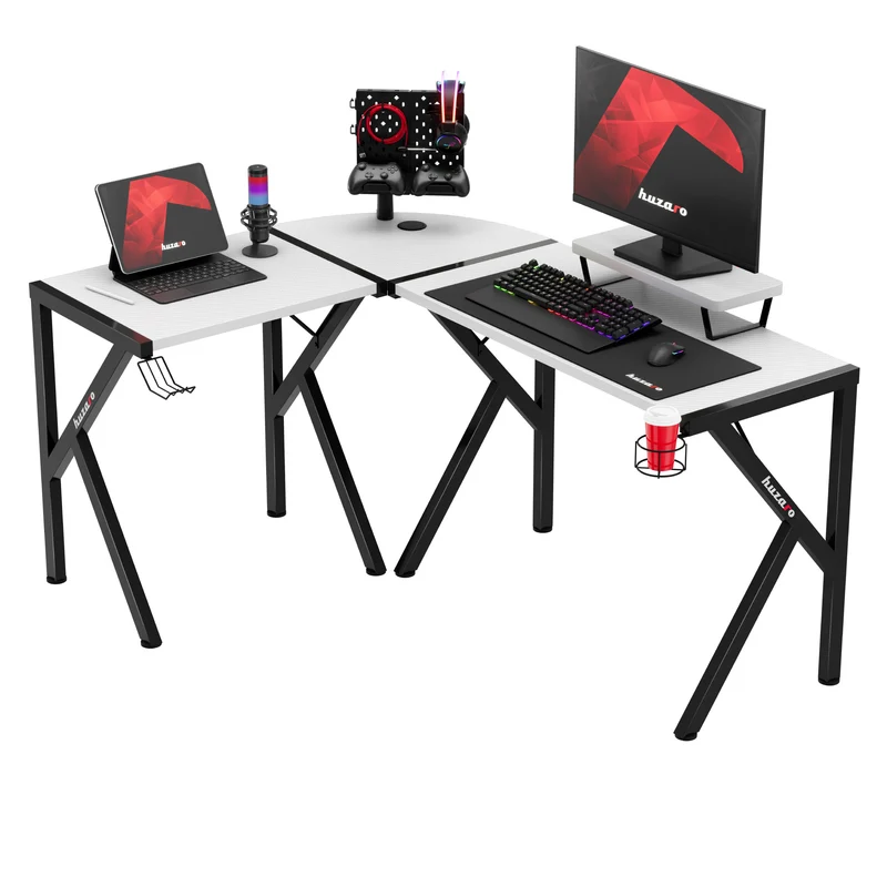 Huzaro Hero 6.3 Eck-Gaming-Schreibtisch weiß