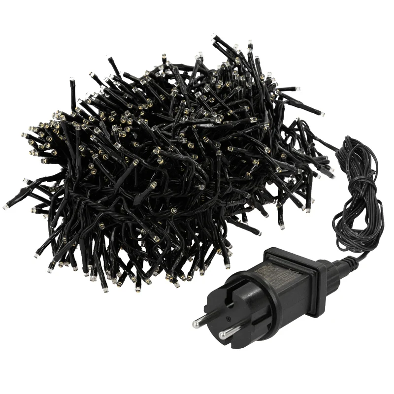 ECD Germany | LED Lichterkette Warmweiß, Strombetrieb, IP44 Wasserdicht, Innen/Außen, Weihnachtsbeleuchtung
