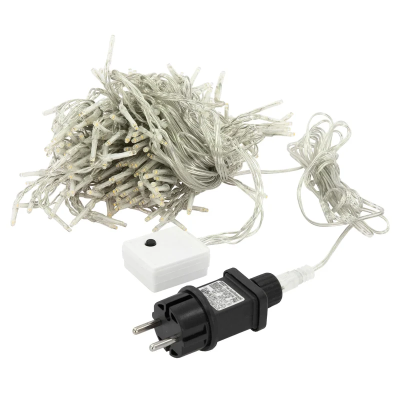 ECD Germany | LED Lichtervorhang IP44 LED Weihnachtsbeleuchtung Weihnachtsdeko Lichterkette Innen/Außen Clusterlichterkette