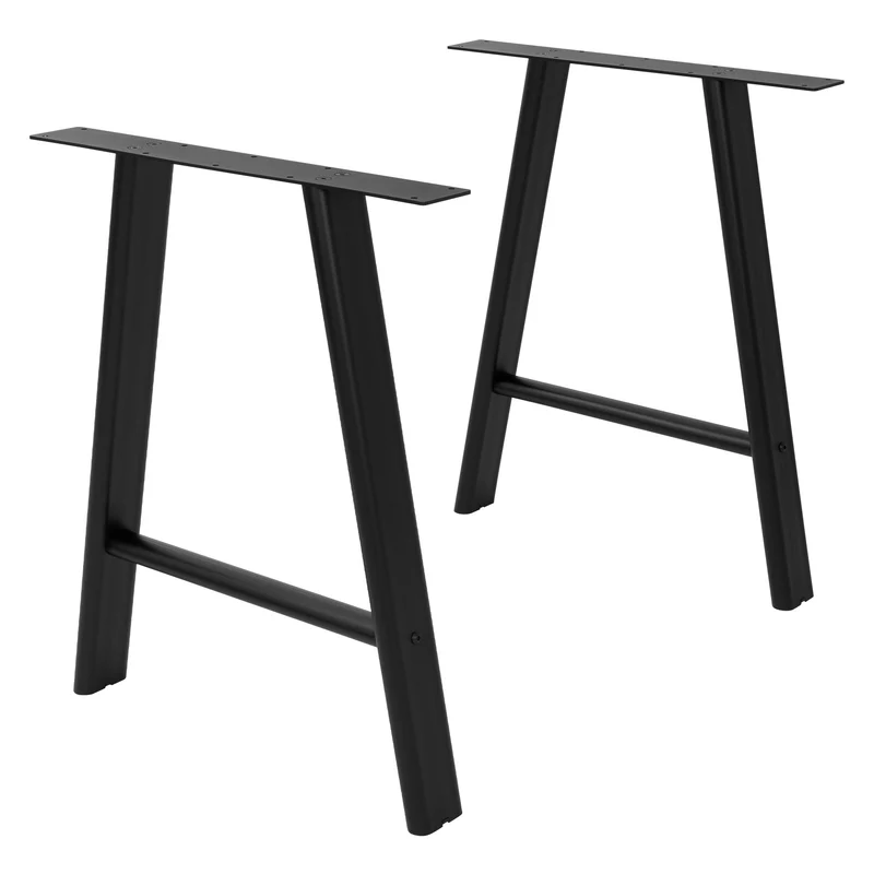 ML-DESIGN | Tischbeine 2er Set A-Form 60x72 cm aus Stahl Schwarz Tischgestell Tischfüße Tischkufen für Esstisch & Schreibtisch
