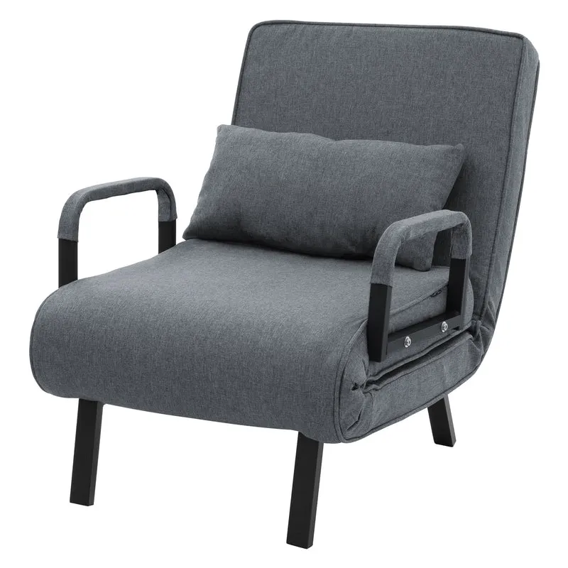 ML-DESIGN | Schlafsessel mit Bettfunktion 186x60 cm aus Stahl/Chenille Sessel mit Schlaffunktion klappbar Bettsessel Klappsessel Schlafsofa