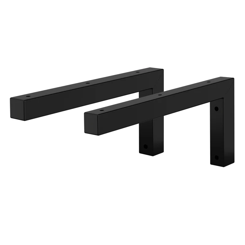 ML-Design | Wandkonsole 2er Set für Waschtisch aus Stahl, Wandhalterung Unterbau für Waschtischplatte