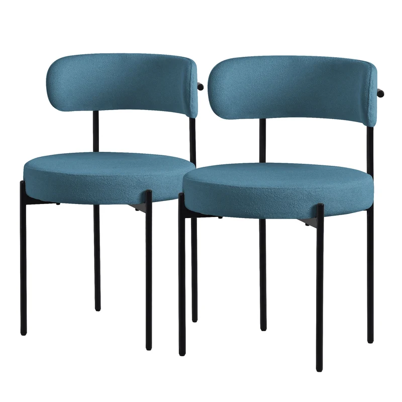 ML-Design | Esszimmerstühle Set mit Rückenlehne 53x50x78 cm aus Teddystoff, Küchenstuhl Polsterstühle Loungesessel