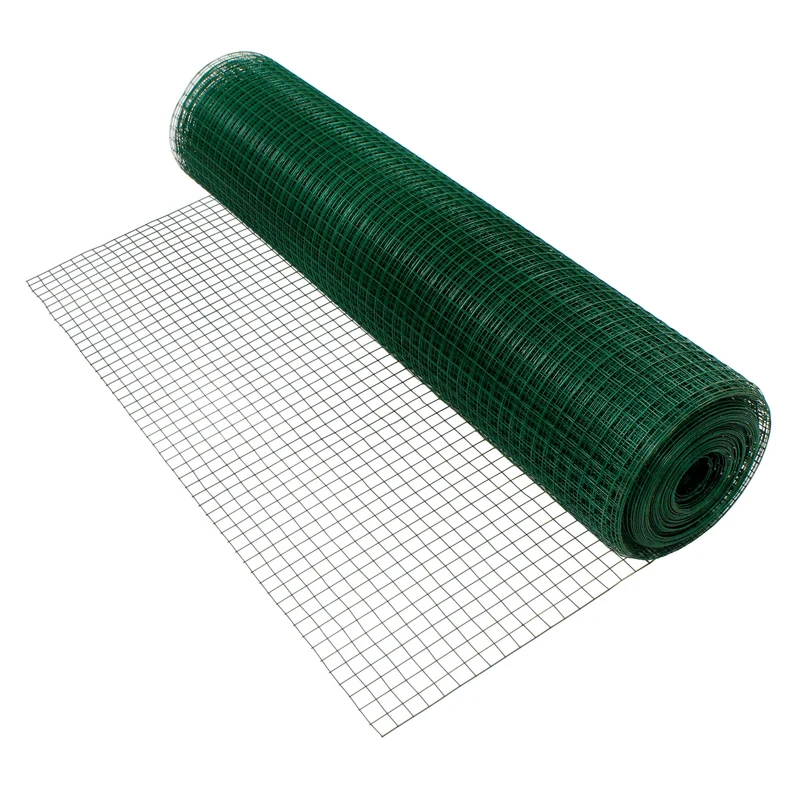 Volierendraht Grün aus verzinktem Stahl 1x25m Drahtstärke 1,05mm Maschenweite 25x25mm