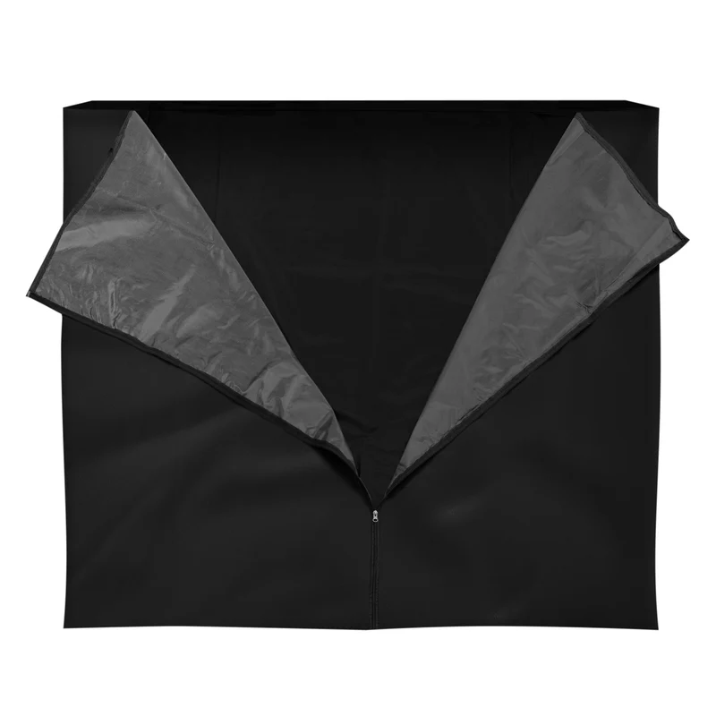 Abdeckung für Kaminholzregal wasserabweisend 185x125 cm Schwarz aus Polyester ML-Design