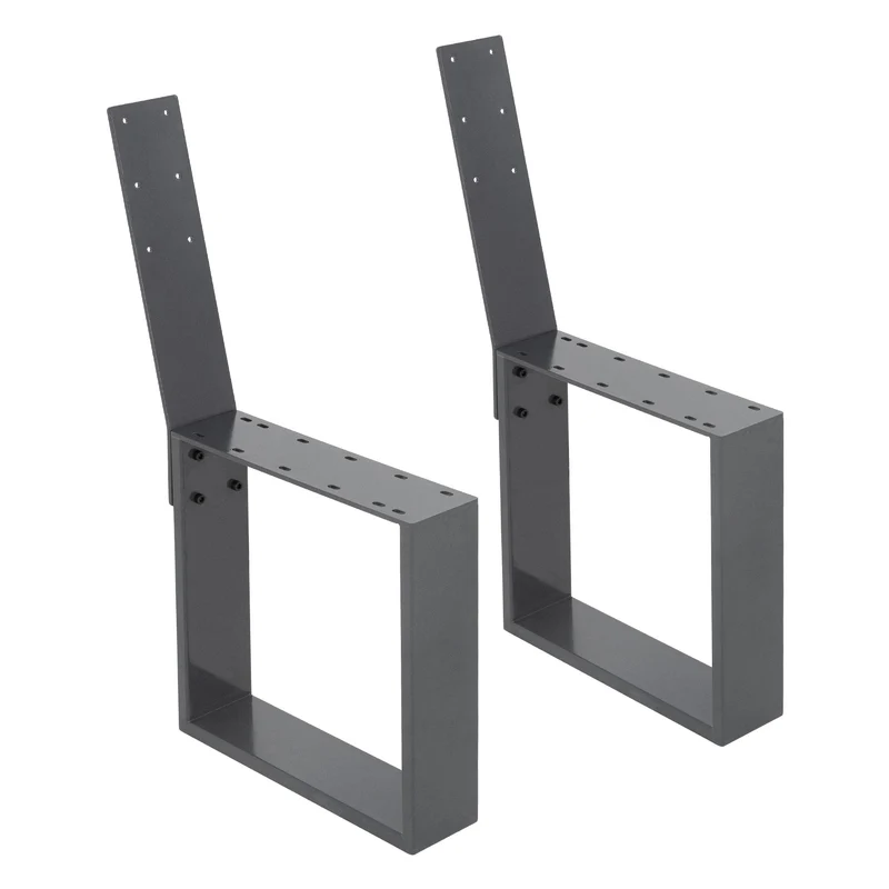 ML-Design | Bankbeine 2er Set mit Rückenlehne O-Design 40 x 78,5 cm us Stahl massiv Bankkufen für Außenbereich, DIY Gartenbank