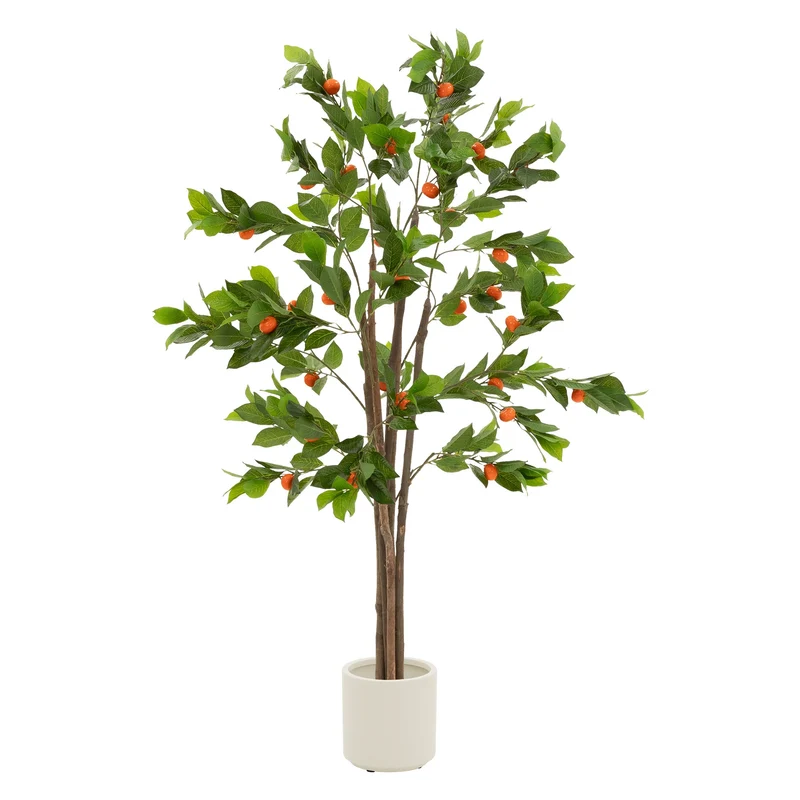 Künstlicher Orangenbaum 160 cm Kunstpflanze im Topf mit Früchten ML-Design