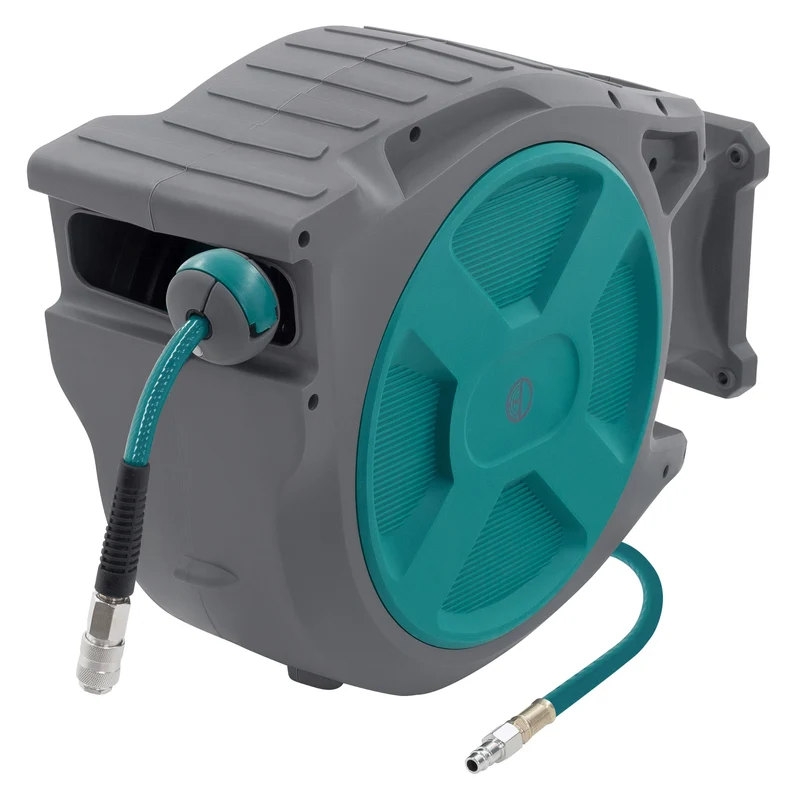 Druckluft Schlauchtrommel Automatik 30 m 1/4" Anschluss für Wandmontage