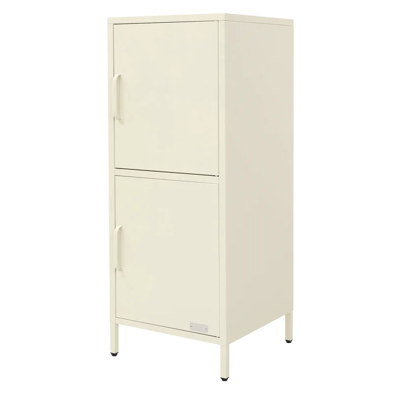 ML-Design | Vitrinenschrank mit 2 Türen 40x101,5x40 cm, aus Stahl, Vitrine Büroschrank
