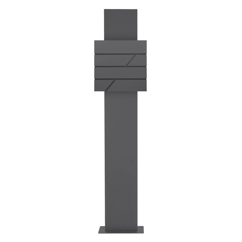 ML-DESIGN | Standbriefkasten freistehend in verschiedenen Designs 170 cm hoch Edelstahl Standfuß in Anthrazit