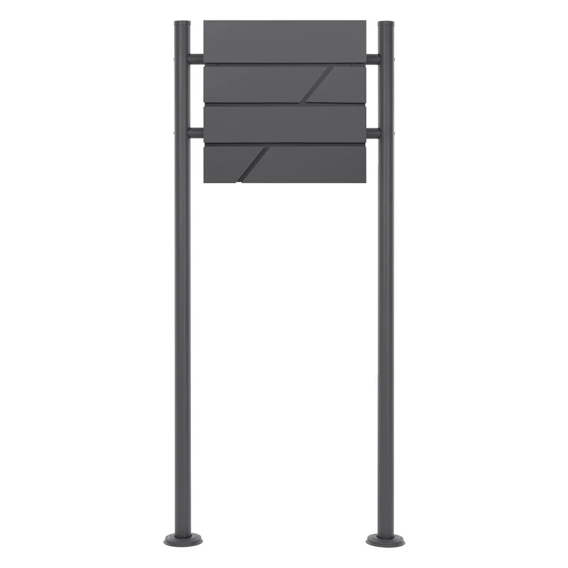 ML-DESIGN | Standbriefkasten freistehend in verschiedenen Designs 120 cm hoch Edelstahl Doppelter Standfuß in Anthrazit