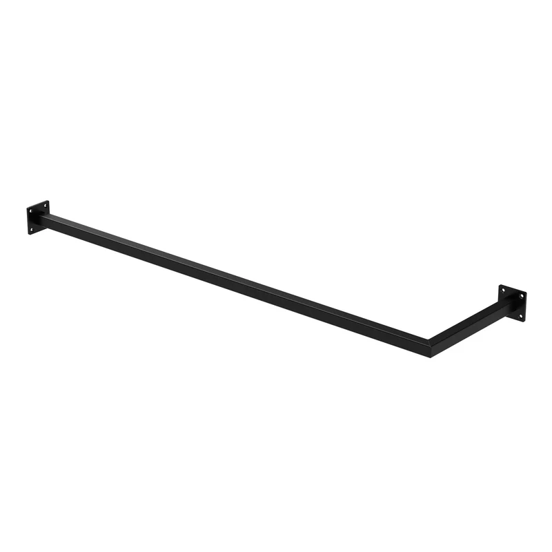 Kleiderstange Garderobe Wandmontage 30 x 110 cm Schwarz aus Stahl ML-Design