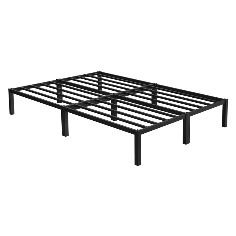 Bettgestell Doppelbett 140x200 cm aus Metall in Schwarz mit Lattenrost ML-Design