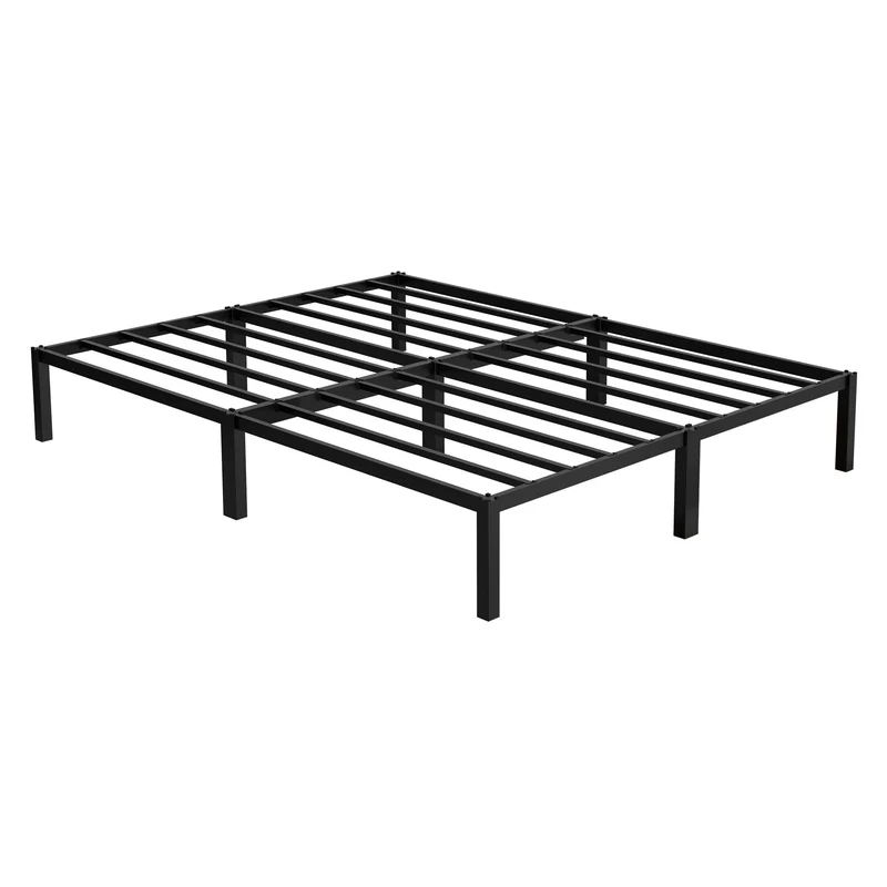Bettgestell Doppelbett 160x200 cm aus Metall in Schwarz mit Lattenrost ML-Design