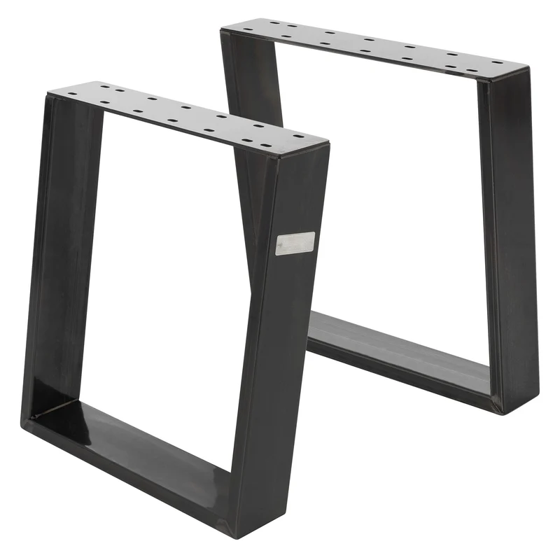 Tischbeine Tischgestell 2er Set U-Design schräg 40 x 43 cm aus Stahl ML-Design