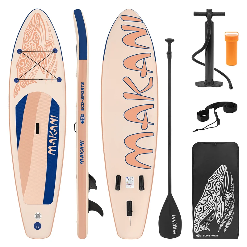 Stand Up Paddle aufblasbares SUP Board Makani 320x80x15 cm aus PVC inkl. Pumpe und Tragetasche