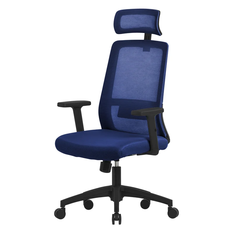 Schreibtischstuhl Surpreme Ergonomischer Bürostuhl Netzgewebe mit verstellbaren Armlehnen und Kopfstütze ML-Design