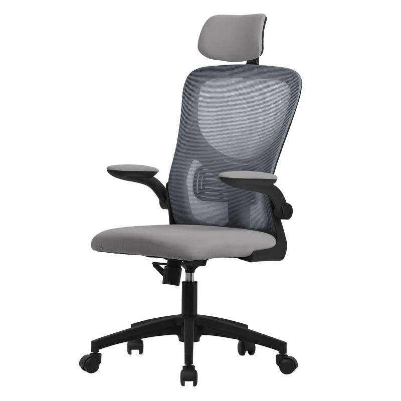 Schreibtischstuhl Ergonomic Ergonomischer Bürostuhl Netzgewebe mit verstellbarer Kopfstütze und Rollen ML-Design