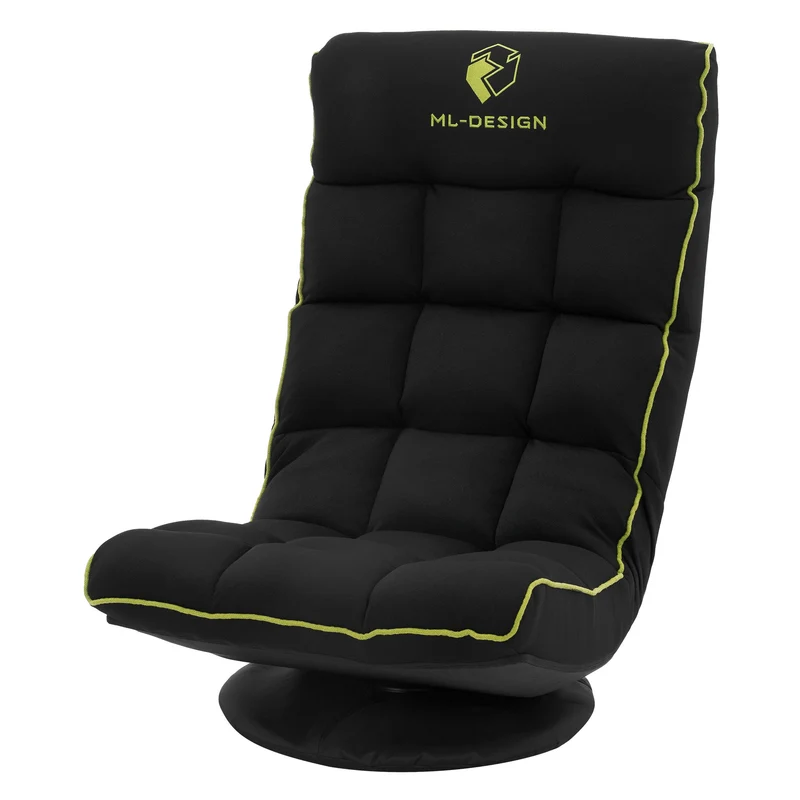 ML-Design | Gaming Bodenstuhl mit Kopfstütze 360° drehbar, 56 x 85 x 92 cm, Gaming Sessel