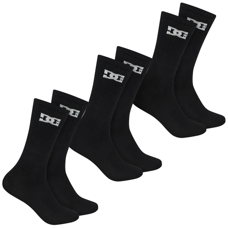 DC Shoes Sport Crew Unisex Socken 3 Paar schwarz DC-02 CREW
