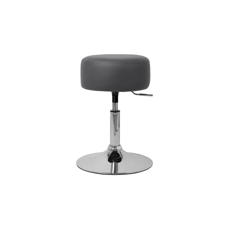 Sitzhocker Ø 33 cm Grau aus verchromter Stahl ML-Design