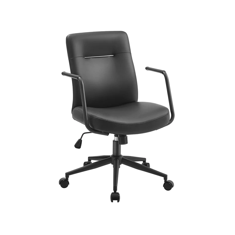 Bürostuhl mit Rückenlehnen und gebogenem Sitz