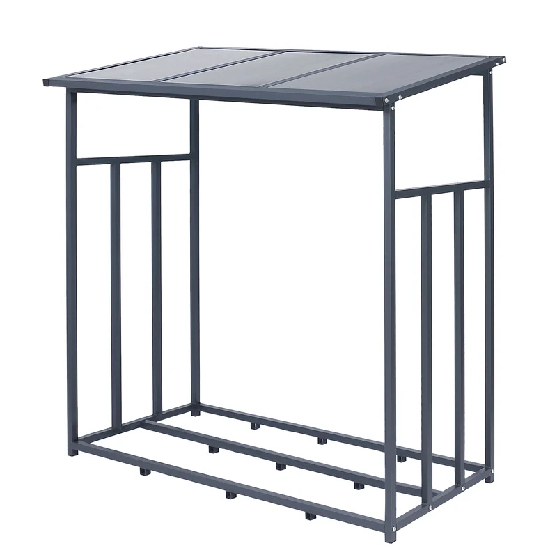 Metall Kaminholzregal 143x145x70 cm Anthrazit ML-Design