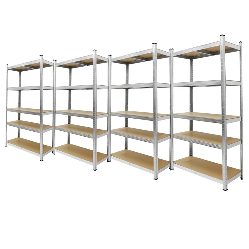 Werkstattregal aus MDF Holzfaserplatte und Metall