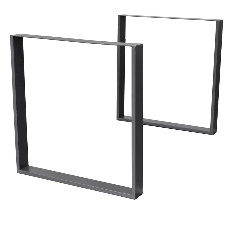 B-Ware Tischbeine 2er Set 60x72 cm Anthrazit aus Stahl