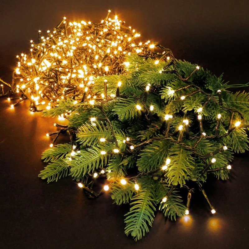 LED warmweiß Cluster Lichterkette verschiedene Längen