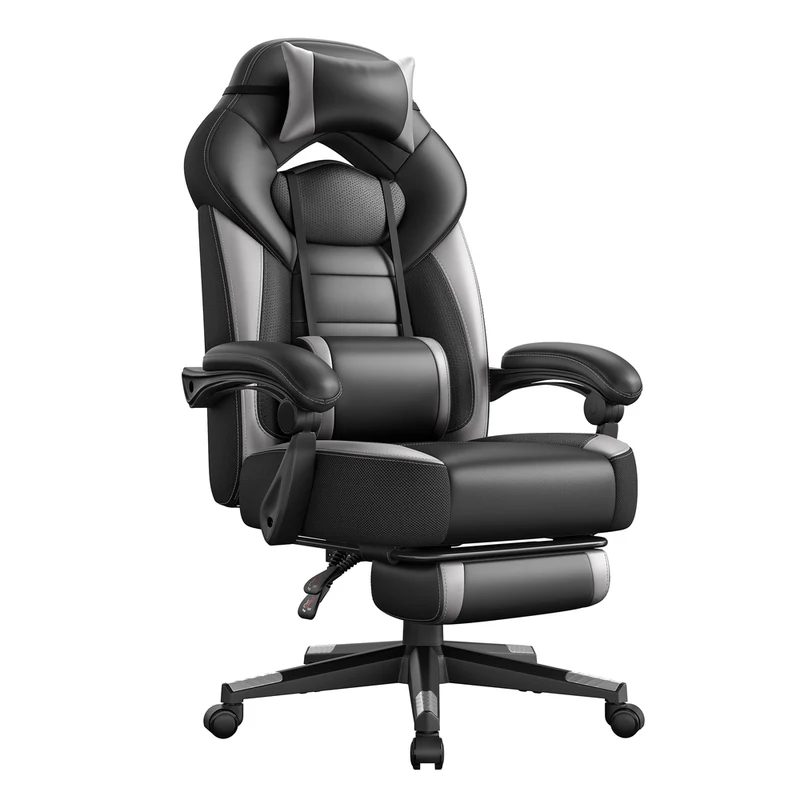 Ergonomischer Bürostuhl mit Fußstütze