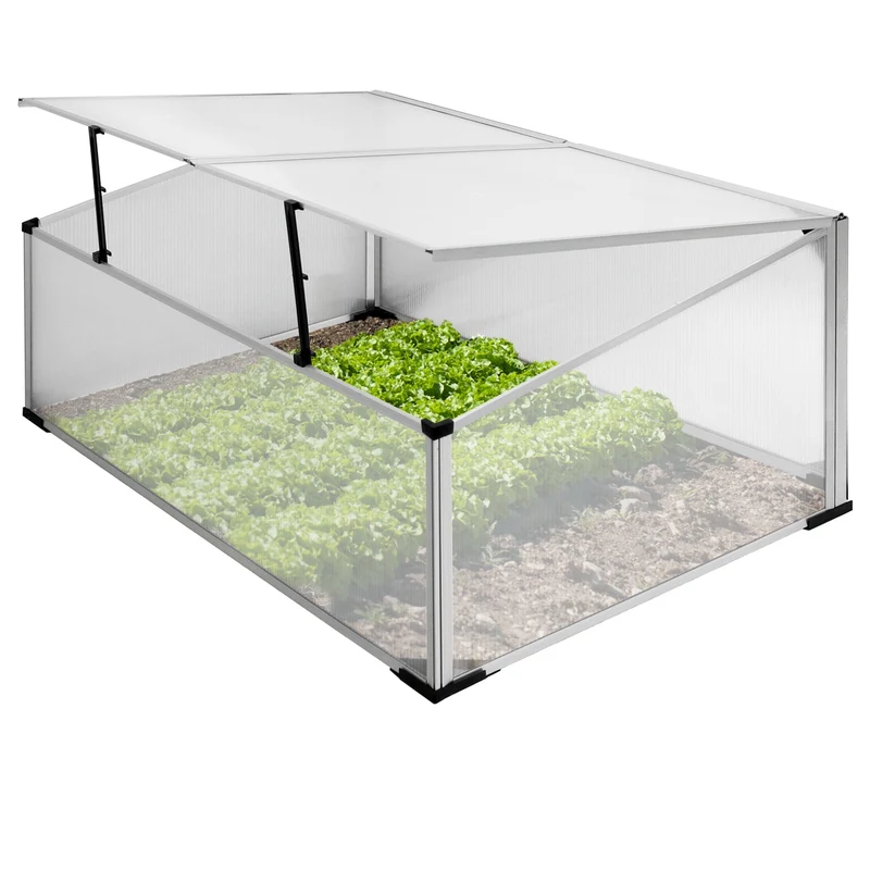 Frühbeet 100x60x40 cm mit Aluminium Rahmen aus Polycarbonat