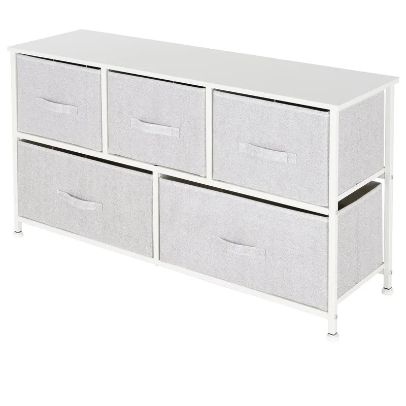 Kommode mit 5 Schubladen 100x30x545 cm Weiß aus MDF ML-Design