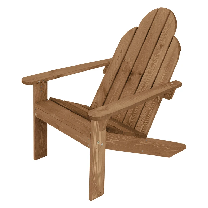 Adirondack Gartenstuhl aus Massivholz wetterfest belastbar bis 120 kg Braun aus Tannenholz ML-Design