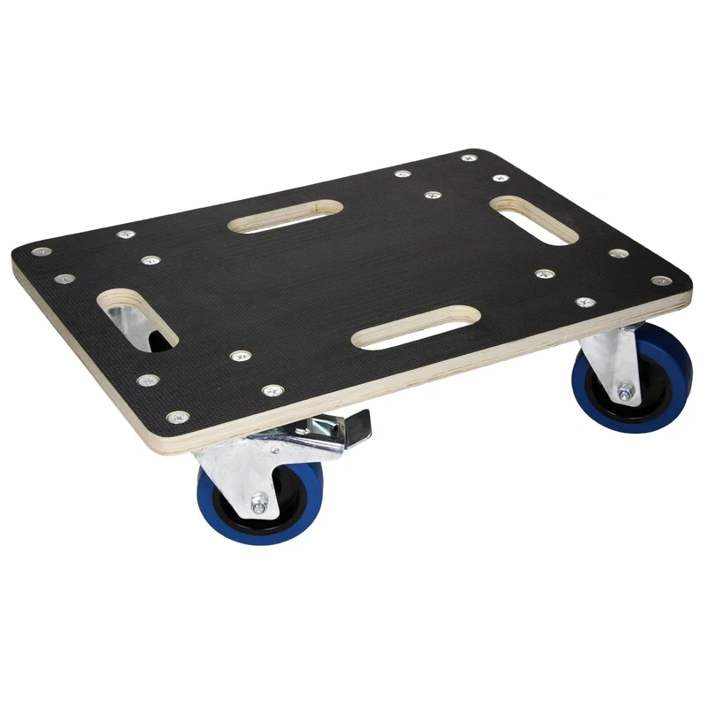 B-Ware Rollbrett Möbelroller 35 x 50 cm aus Multiplex mit Feststellbremsen Traglast 800 kg