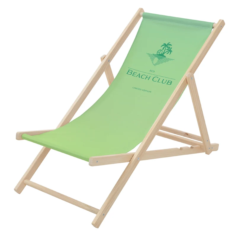 ECD Germany | Gartenliege klappbar aus Holz mit Floral Muster Strandliege Strandstuhl Sonnenliege