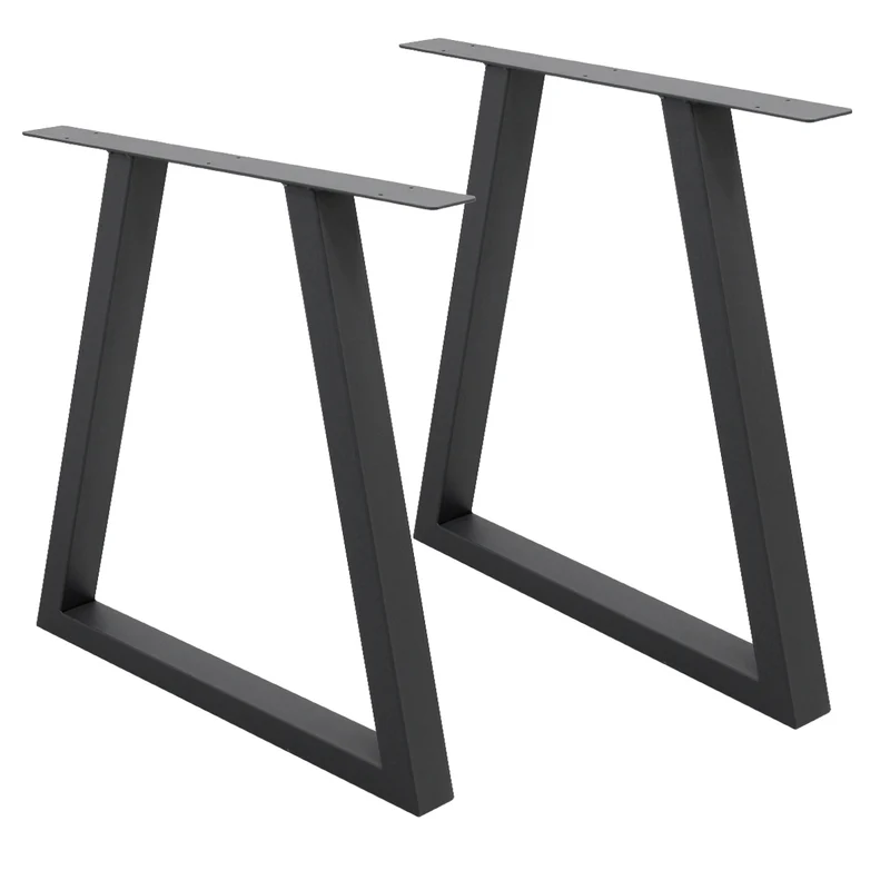B-Ware Tischbeine 2er Set Trapez-Design 60x72 cm Anthrazit aus Stahl