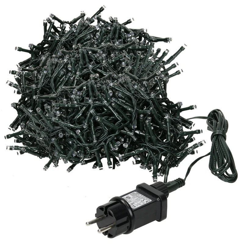 Weihnachtsbaumschmuck Lichterkette LED Cluster 24 m extra Warmweiß mit 1200 LEDs