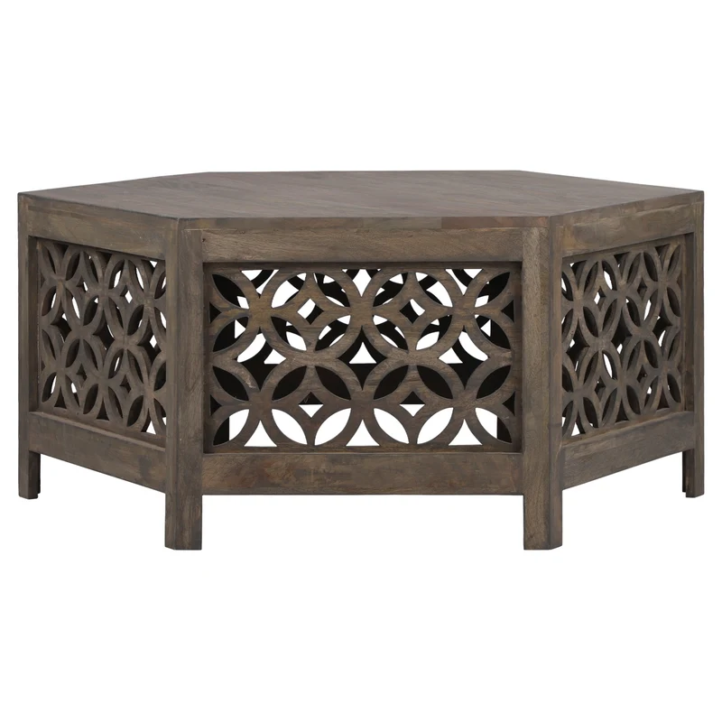 Couchtisch Ø 100x45 cm Natur aus Mangoholz WOMO-Design