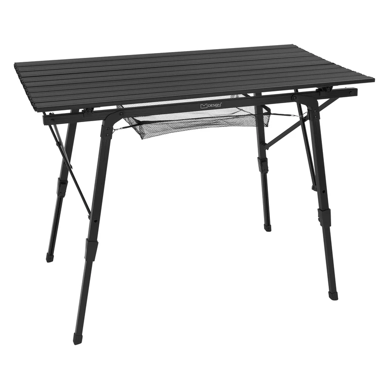 B-Ware Campingtisch faltbar 90x51,5 cm Schwarz aus Aluminium ML-Design